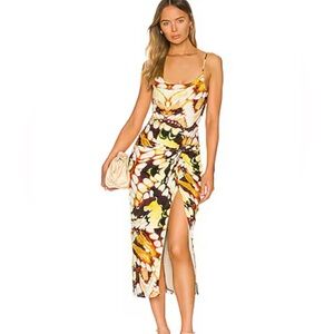 Inez midi dress in yellow butterfly 🦋